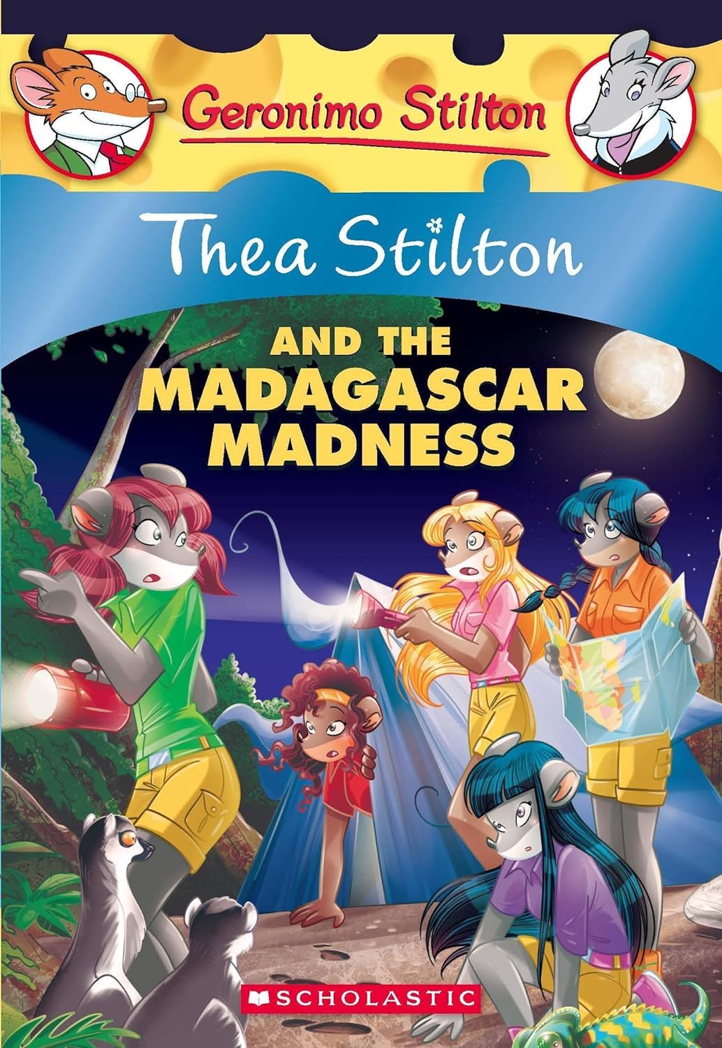 Front cover of the book 'Thea Stilton#24 - Thea Stilton and the Madagascar Madness' by Scholastic.