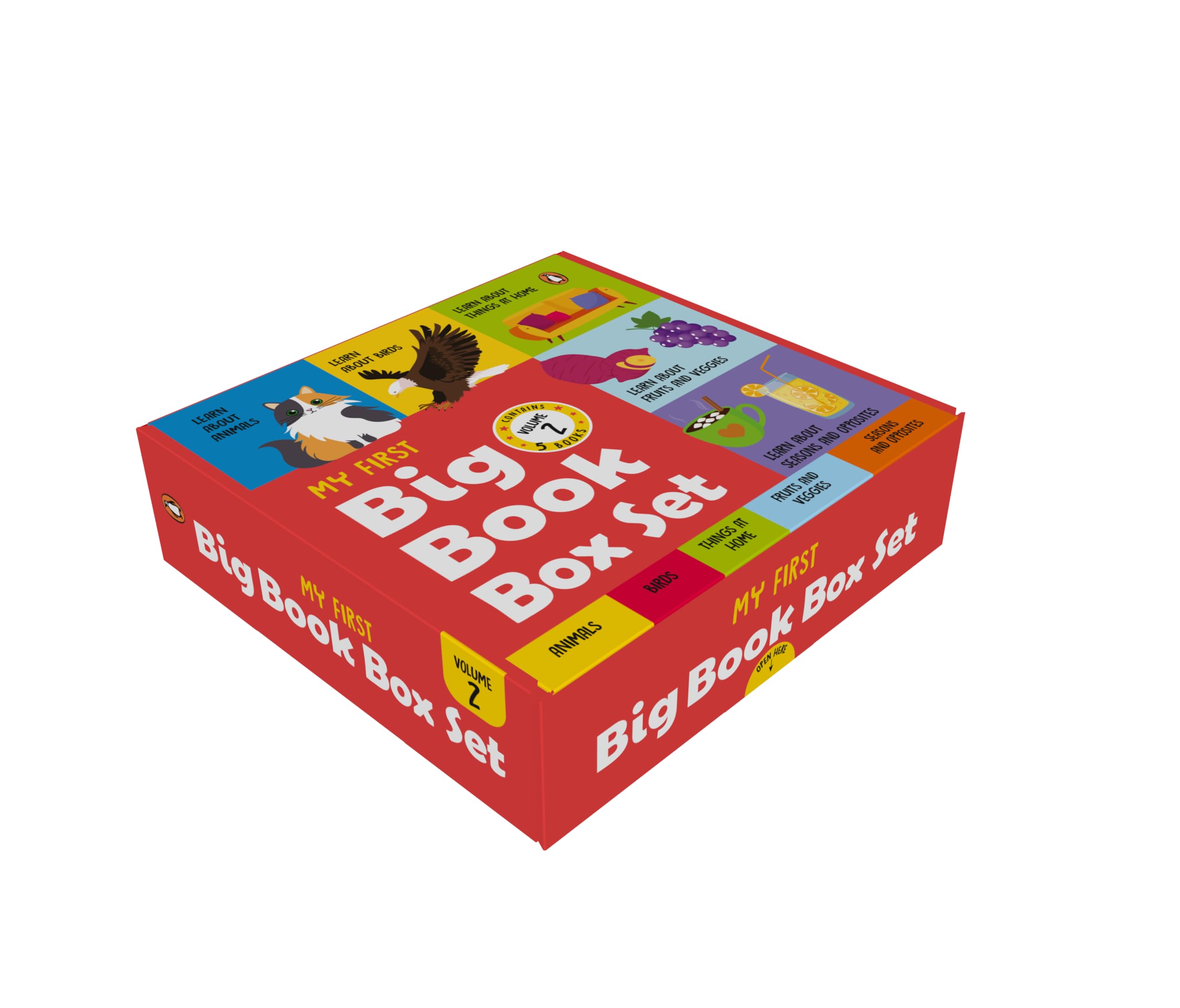 Front cover of the Board Book book 'My First Big Book Box - Volume 2 (5 Books Tuck-Box): A Boxset of 5 Illustrated Big Board Books for PreSchool Kids, Toddl' by Na.