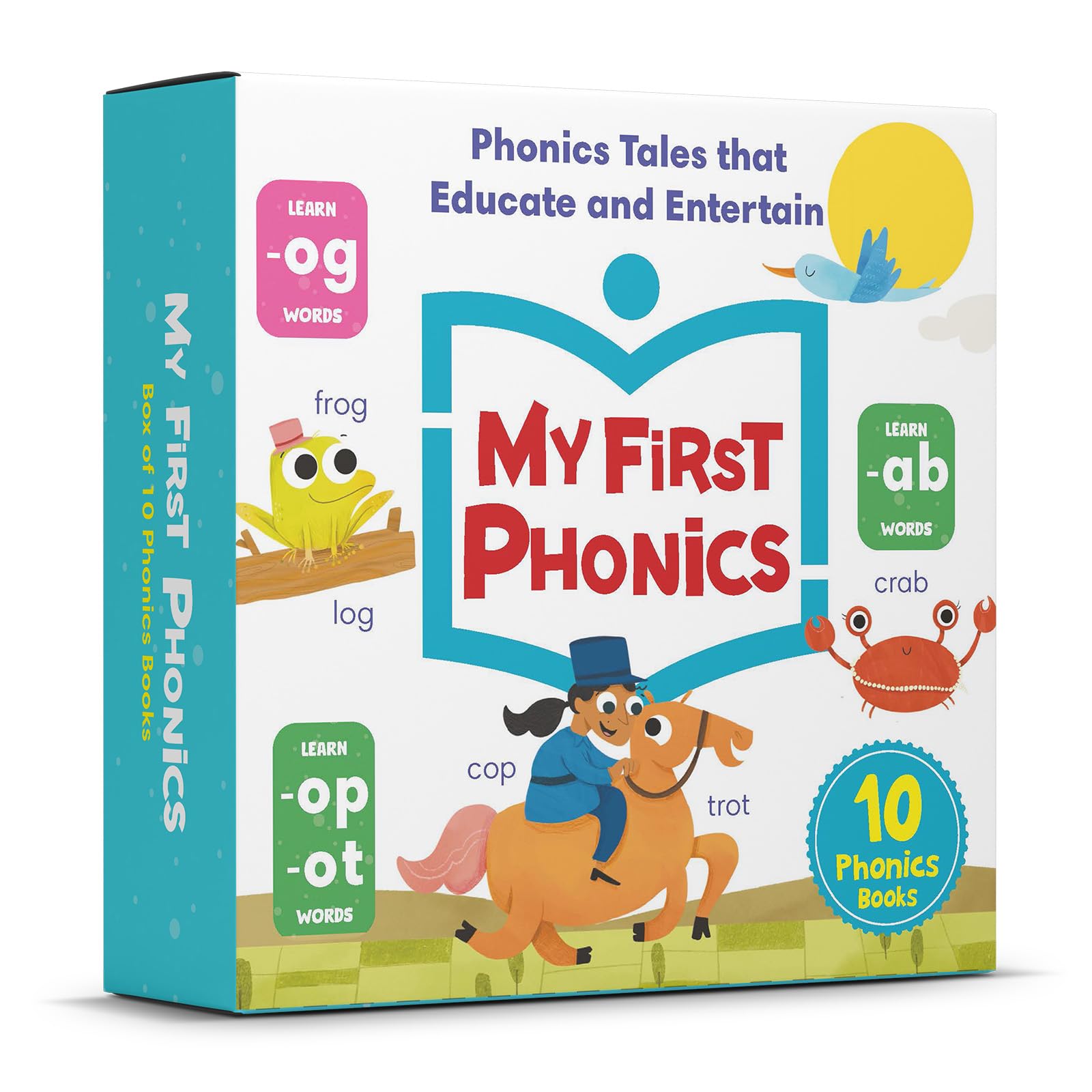 Front cover of the book 'My First Phonics: Box Set of 10 books for Kids - Learn-to-Read Library| Sight Words, Rhyming Stories & CVC Word Practice' by Penguin Group.