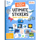 Front cover of the book '400+ Ultimate Stickers Book - Space and Science for 3+ Years Kids' by Team Pegasus.