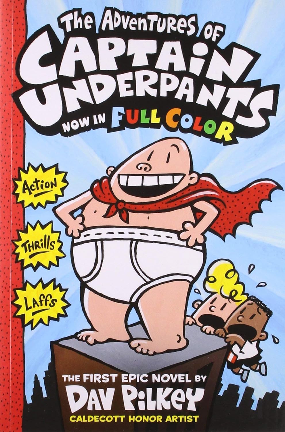 Front cover of the Paperback book 'THE ADVENTURES OF CAPTAIN UNDERPANTS: COLOR EDITION No Author' by Dav Pilkey.