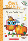 Front cover of the book 'Owl Diaries #11: Trip To The Pumpkin Farm (A Branches Book))' by Rebecca Elliott.