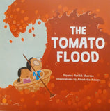 Front cover of the book 'The Tomato Flood' by Niyatee Parikh Sharma.