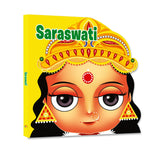 Front cover of the Board Book book 'CUT OUT BOARD BOOK GODS AND GODDNESSES SARASWATI' by Na.