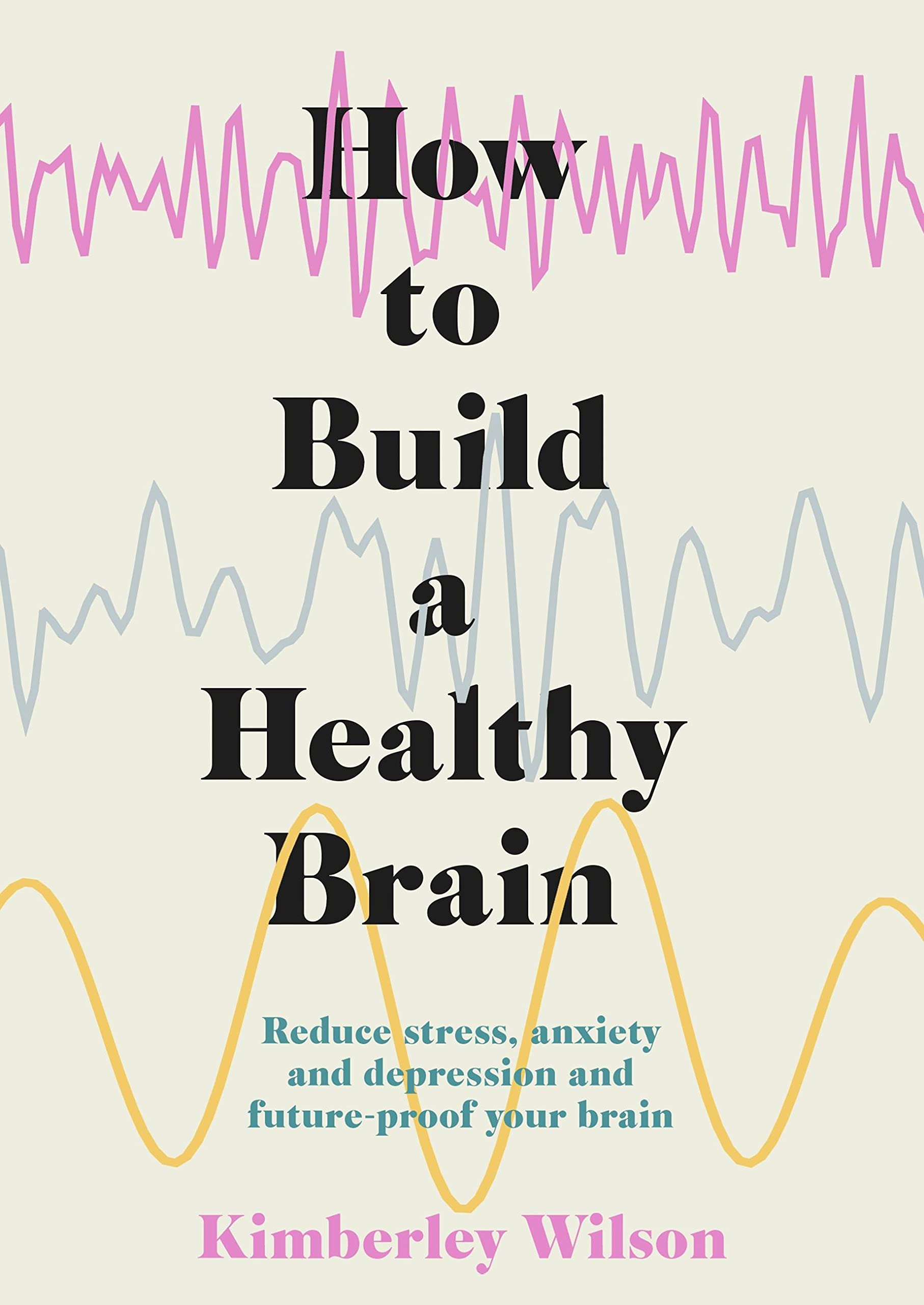 Front cover of the book 'How to Build a Healthy Brain: Reduce stress, anxiety and depression and future-proof your brain' by Kimberley Wilson.