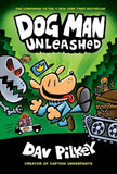 Front cover of the book 'Dog Man Unleashed (Dog Man #2) From the Creator of Captain Underpants' by Dav Pilkey.