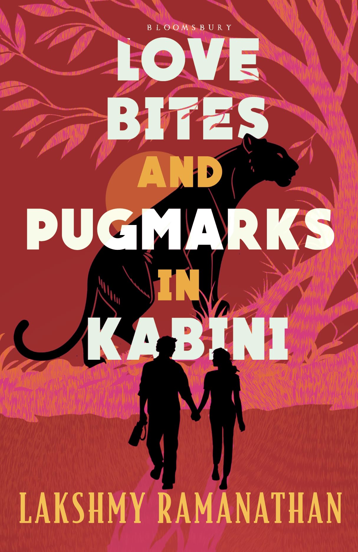 Front cover of the book 'Love Bites and Pugmarks in Kabini' by Lakshmy Ramanathan.