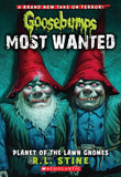 Front cover of the book 'Planet of the Lawn Gnomes (Goosebumps Most Wanted #1) (1)' by R.l Stine.