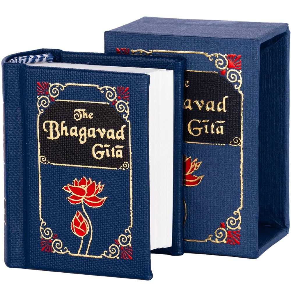 Bhagavad Gita Mini Book (H) (Foil Stamped, Miniature Sized 1.49 x 2.04", boxed) NYBooksHub