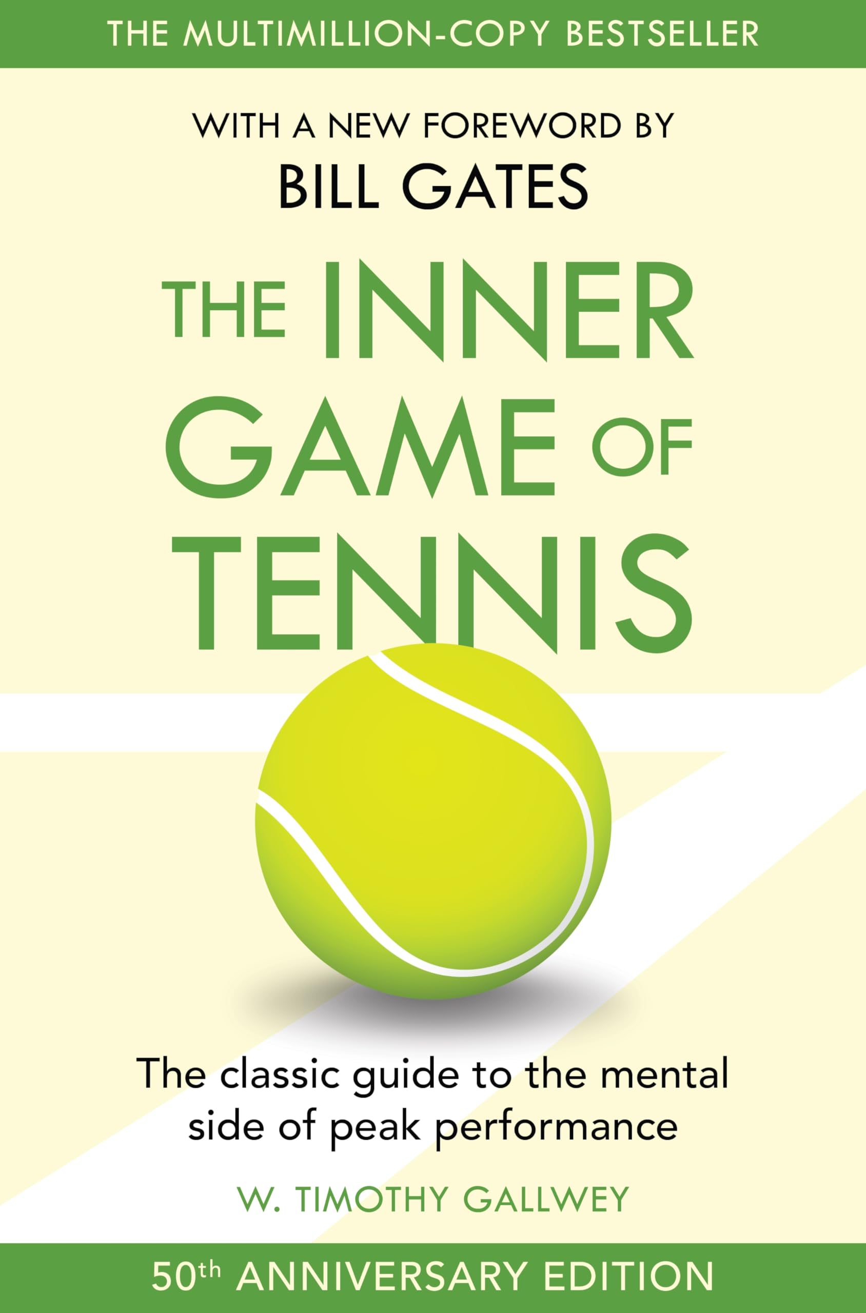 Front cover of the book 'The Inner Game of Tennis: The classic guide to the mental side of peak performance' by W Timothy Gallwey.