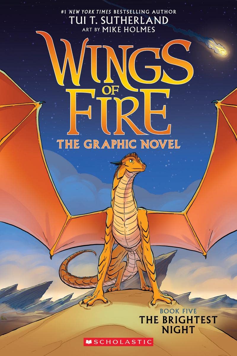 Front cover of the book 'Wings Of Fire Graphic Novel #05: The Brightest Night (Graphix)' by Tui T. Sutherland.