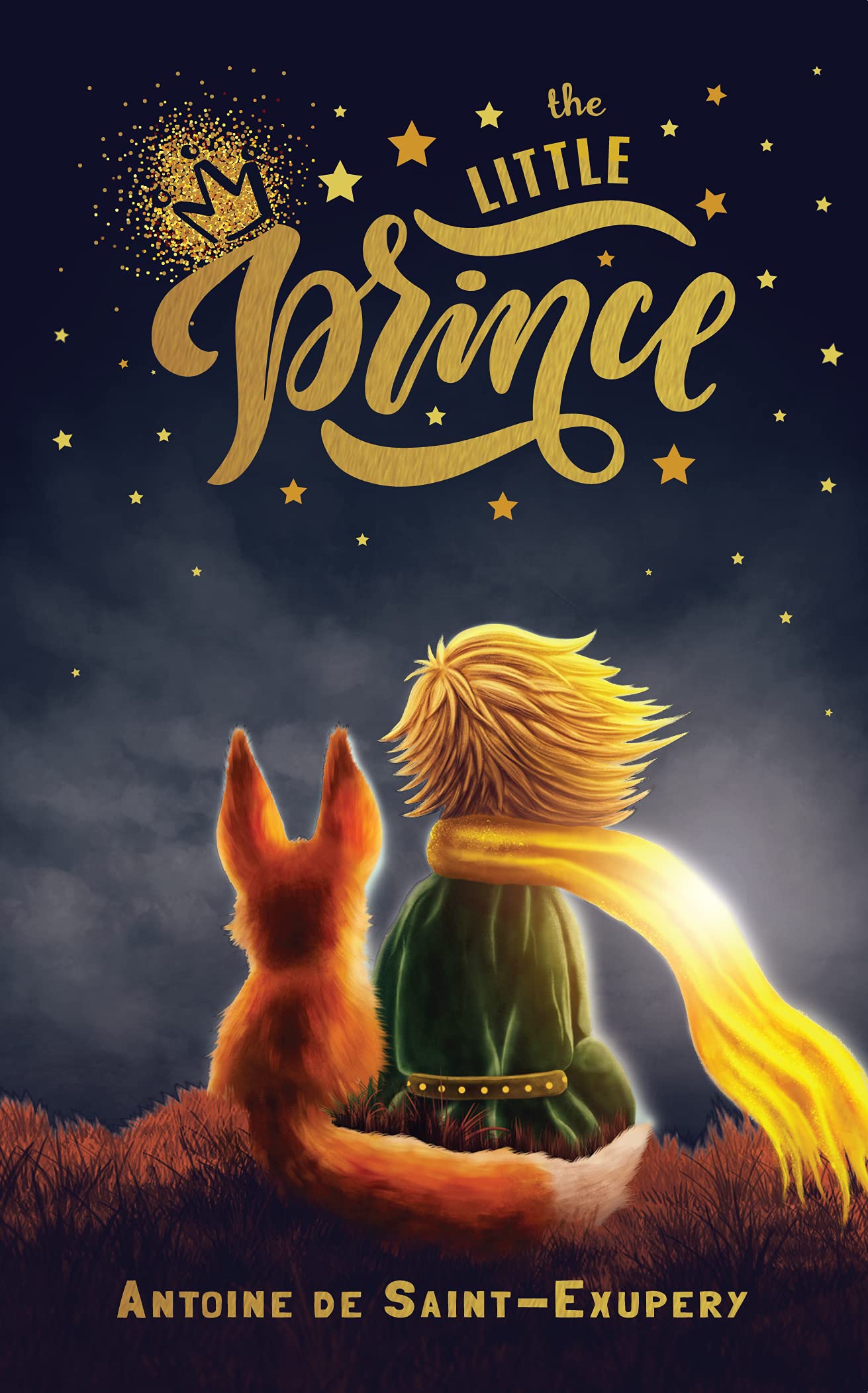 Front cover of the book 'The Little Prince - Original, Unabridged, Gilded, Fully Coloured Hardbound Collectable Edition (Quignog Collectibles)' by Antoine de Saint-Exupery.