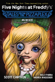 Front cover of the book 'Nexie: An AFK Book (Five Nights at Freddys: Tales from the Pizzaplex #6)' by Scott Cawthon, Andrea Waggener, Kelly Parra.