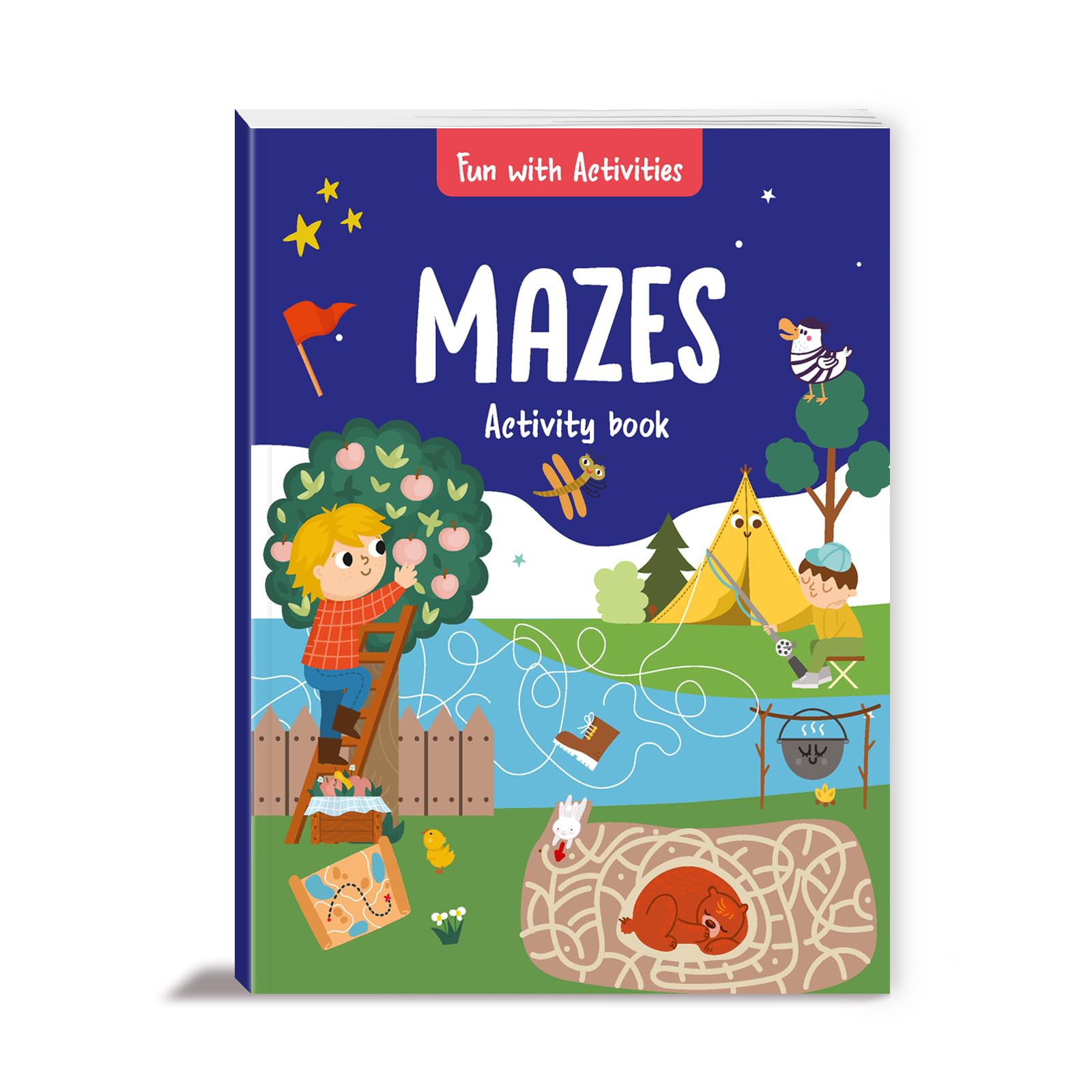 Front cover of the book 'Fun with Activities: Mazes' by Penguin.