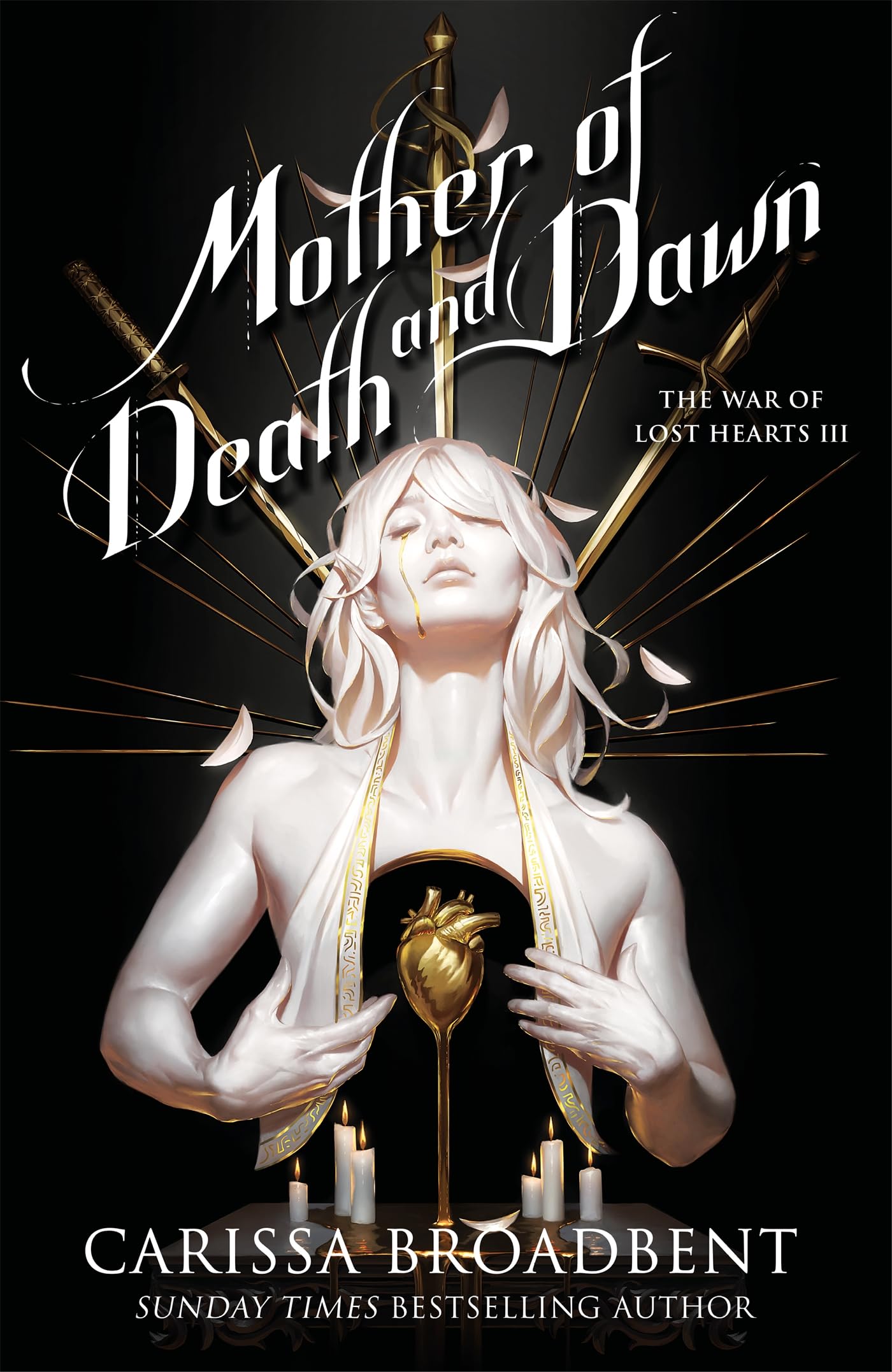 Front cover of the book 'Mother of Death and Dawn (International Edition)' by Carissa Broadbent.
