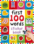 Front cover of the book 'First 100 Stickers: Words: Over 500 Stickers' by Roger Priddy.