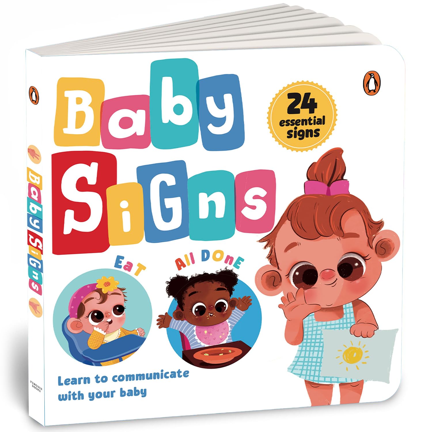 Front cover of the book 'Baby Signs: 24 Essential Baby Signs to Communicate with Your Baby | Perfect Gift for New Parents [Penguin Early Learning' by Penguin.