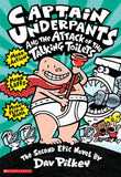 Front cover of the book 'Captain Underpants and the Attack of the Talking Toilets' by Pilkey Dav.