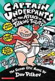 Front cover of the book 'Captain Underpants and the Attack of the Talking Toilets' by Pilkey Dav.