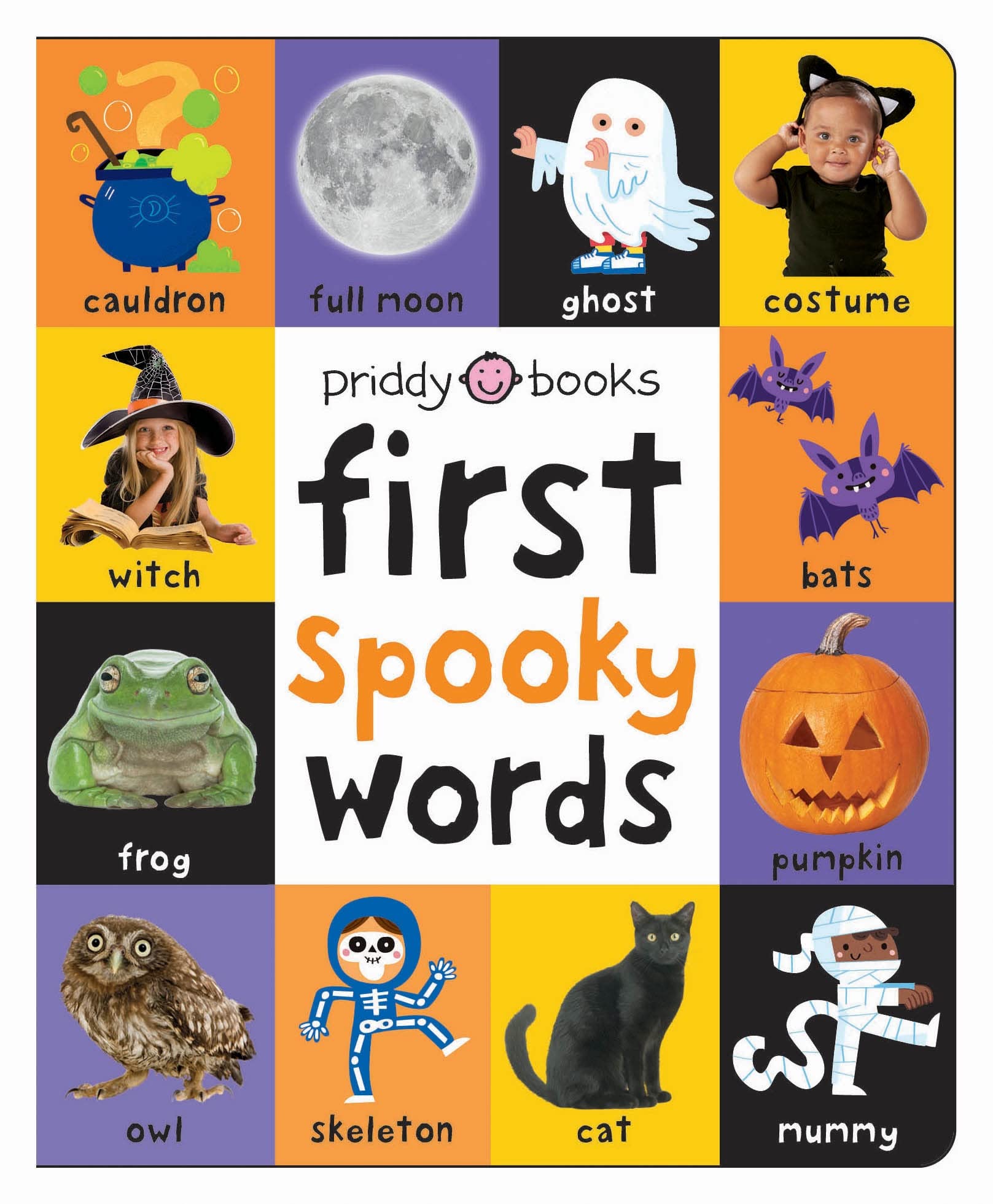 Front cover of the book 'First 100 Spooky Words: A padded book―perfect for little hands to hold' by Roger Priddy.
