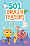 Front cover of the book 'Brain Teasers: 501 Difficult Riddles for Smart Kids: Clever and Thought-Provoking Riddles for Kids | Number Puzzles, Pic' by Pengiun.