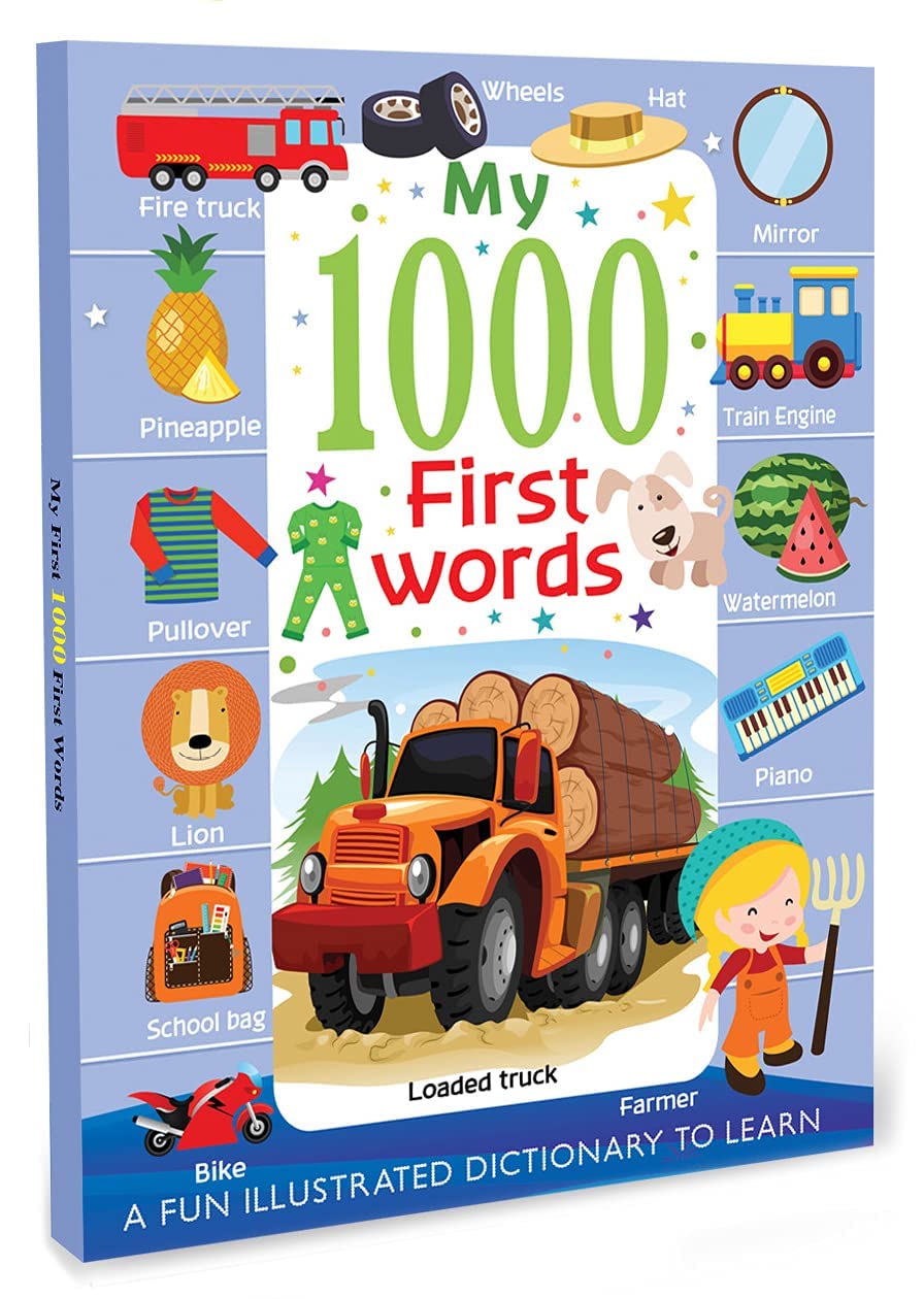 Front cover of the book 'My 1000 First Words' by Hello Friend Books.