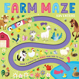 Front cover of the book 'Farm Maze Adventure (A-Maze Boards)' by Parragon.