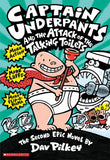 Front cover of the Paperback book 'Cu and the Attack of the Talking Toilets (#2): Col (Captain Underpants)' by Pilkey Dav.