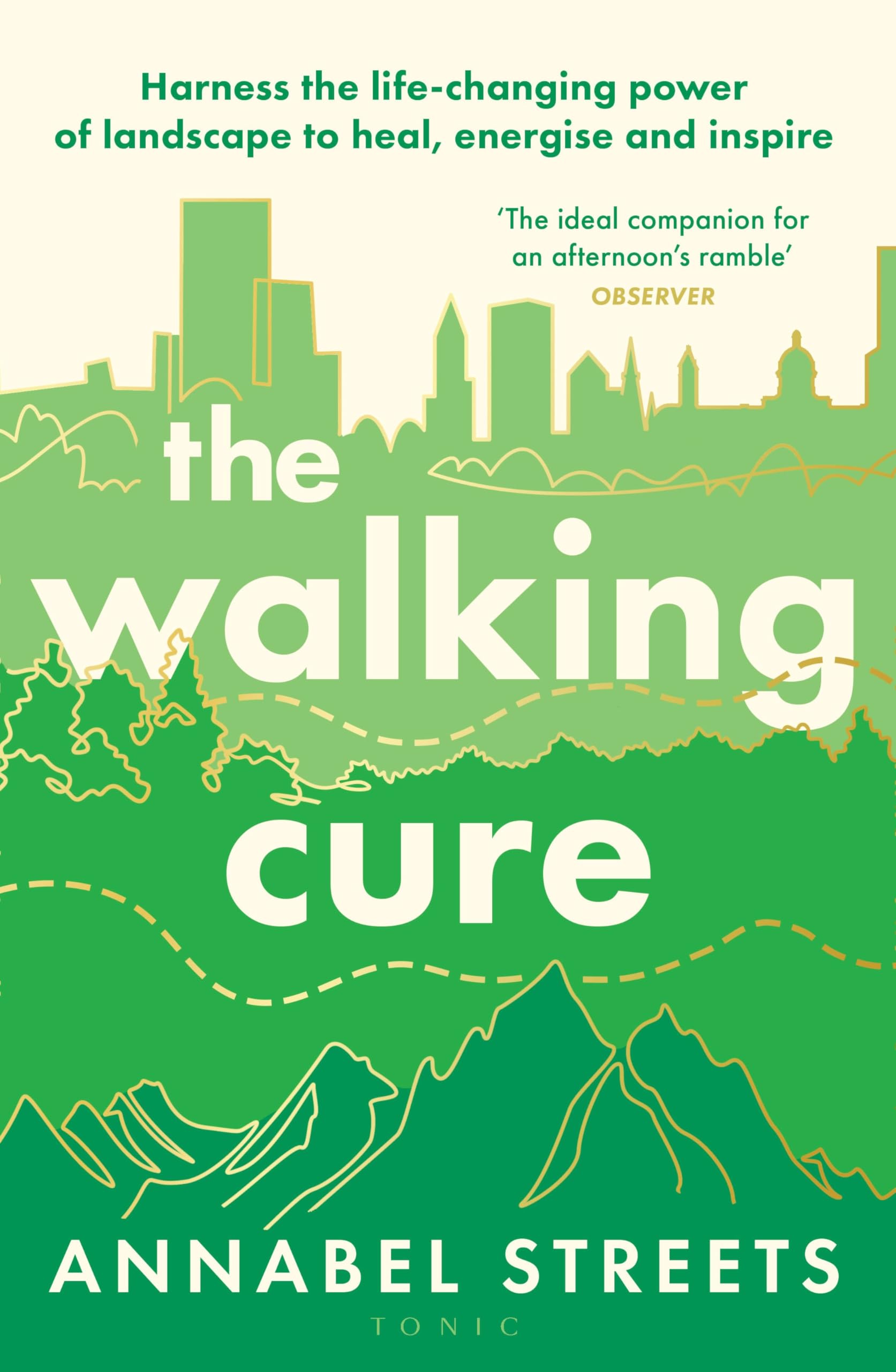 Front cover of the book 'The Walking Cure: Harness the life-changing power of landscape to heal, energise and inspire' by Annabel Streets.