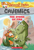 Front cover of the book 'The Stone of Fire (Geronimo Stilton Cavemice #1)' by Daniele Verzini.