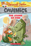 Front cover of the book 'The Stone of Fire (Geronimo Stilton Cavemice #1)' by Daniele Verzini.