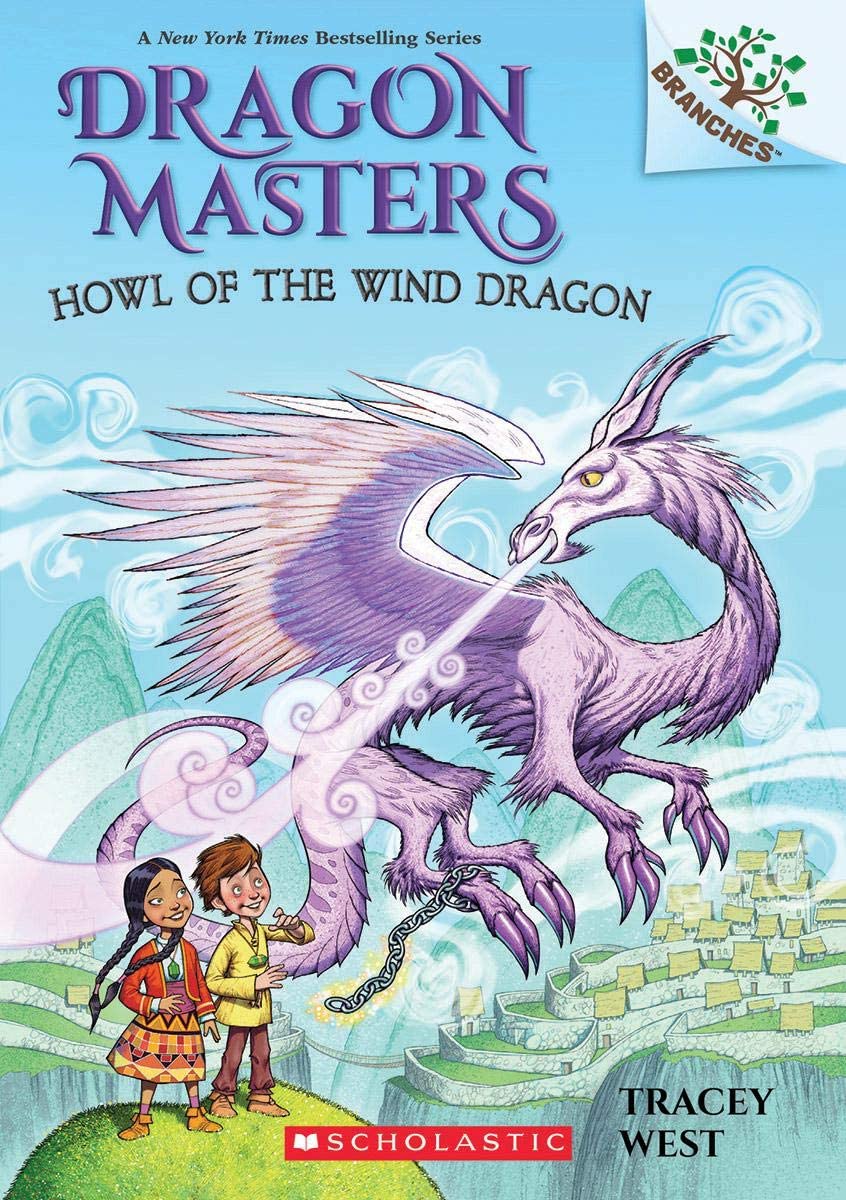 Front cover of the book 'Sdl Dragon Masters #20: Howl Of The Wind Dragon: A Branches Book' by Tracey West.