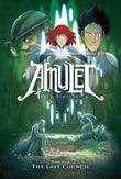 Front cover of the book 'Amulet Book #4: The Last Council' by Kazu Kibuishi.
