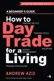 Front cover of the book 'How to day trade for a living' by Andrew Aziz.
