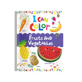Front cover of the book 'I Can Color: Fruits and Vegetables' by Penguin.