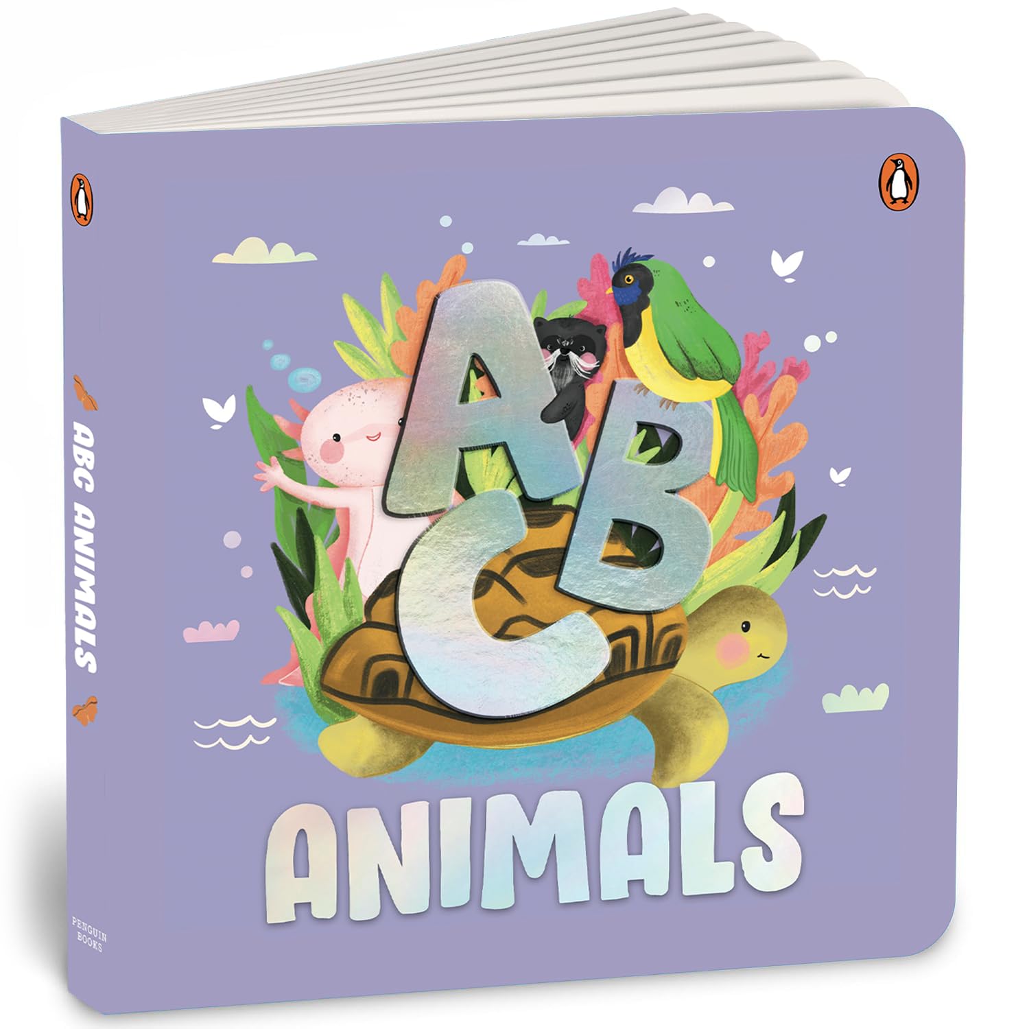 Front cover of the Board Book book 'ABC Animals: An Engaging Illustrated Board Book | Discover A to Z Animals for Kids, Toddlers | Book for 3+ [Penguin Earl' by Penguin.
