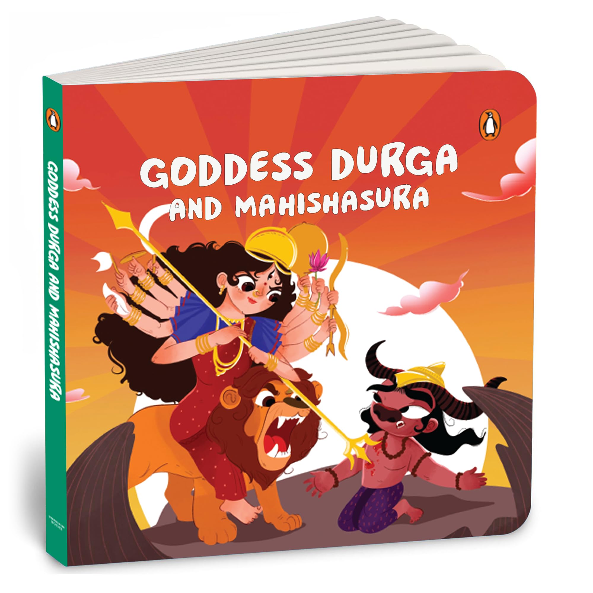 Front cover of the book 'Tales of Hindu Gods and Goddesses: Durga and Mahishasura' by Pengiun.