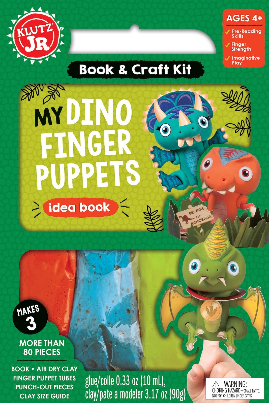 Front cover of the book 'My Dino Finger Puppets (Klutz Jr. Craft Kit)' by Local purchase-Author.