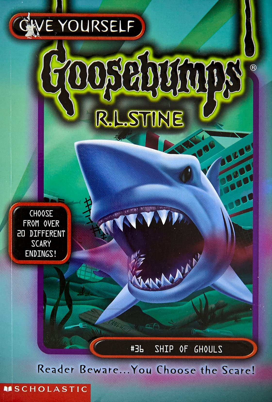 Front cover of the book 'Ship of Ghouls (Give Yourself Goosebumps, No 36)' by R.l Stine.