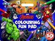Front cover of the book 'Marvel Avengers: Colouring Fun Pad (Giant Colour Me Pad Marvel)' by Marvel.