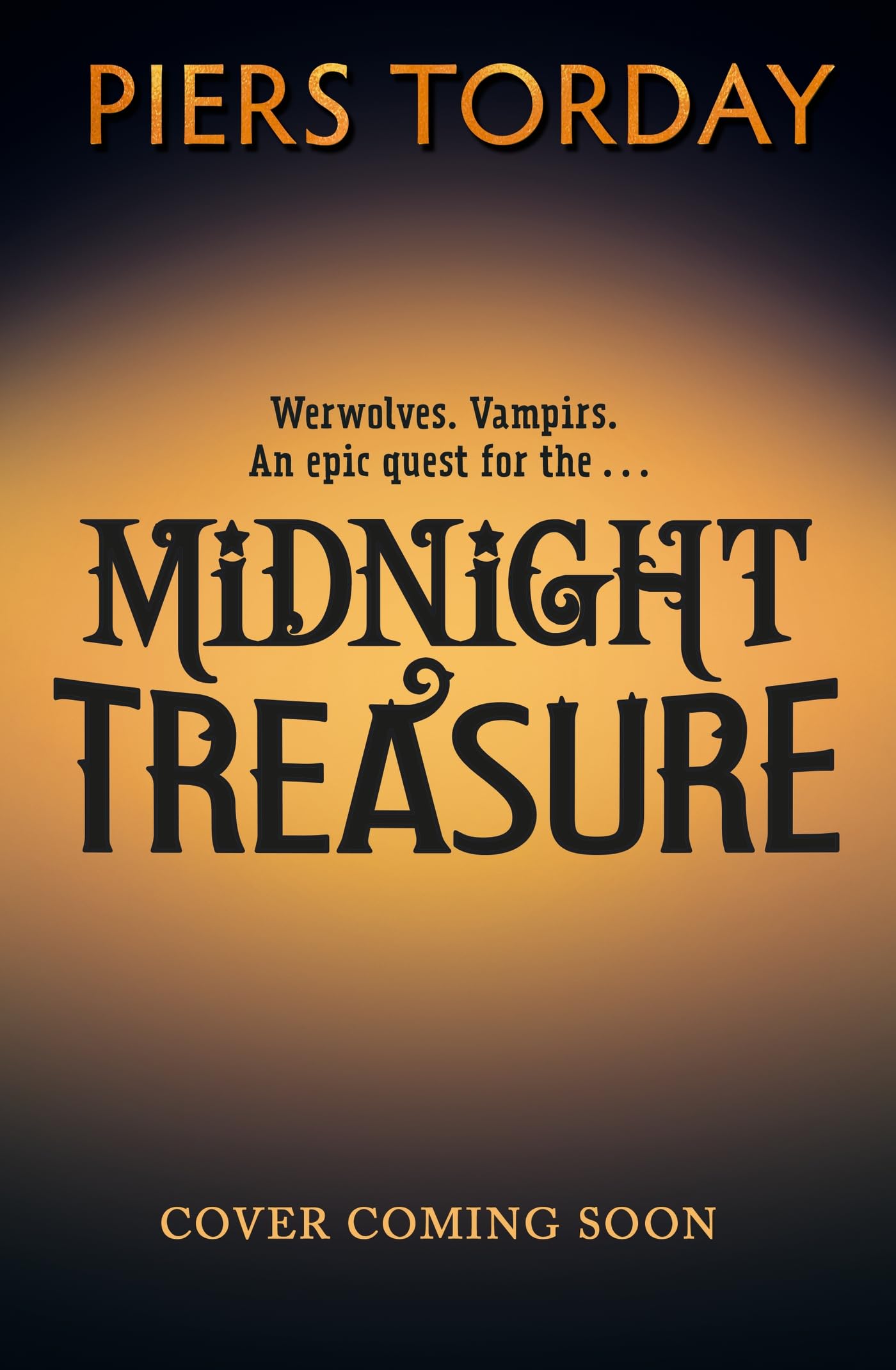 Front cover of the book 'Midnight Treasure: This Halloween, read an immersive new story about werwolves and vampirs, from an award-winning author' by Piers Torday.