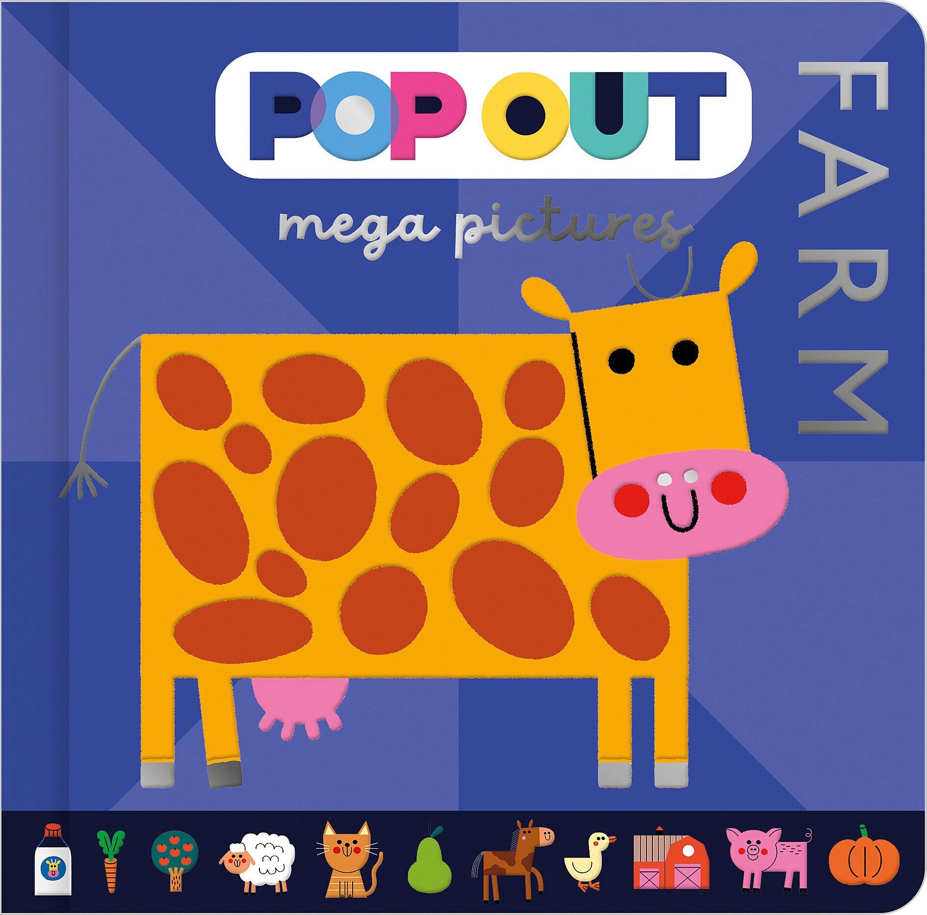 Front cover of the book 'Pop Out Mega Pictures Farm' by Elena Rodgers.