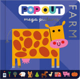 Front cover of the book 'Pop Out Mega Pictures Farm' by Elena Rodgers.