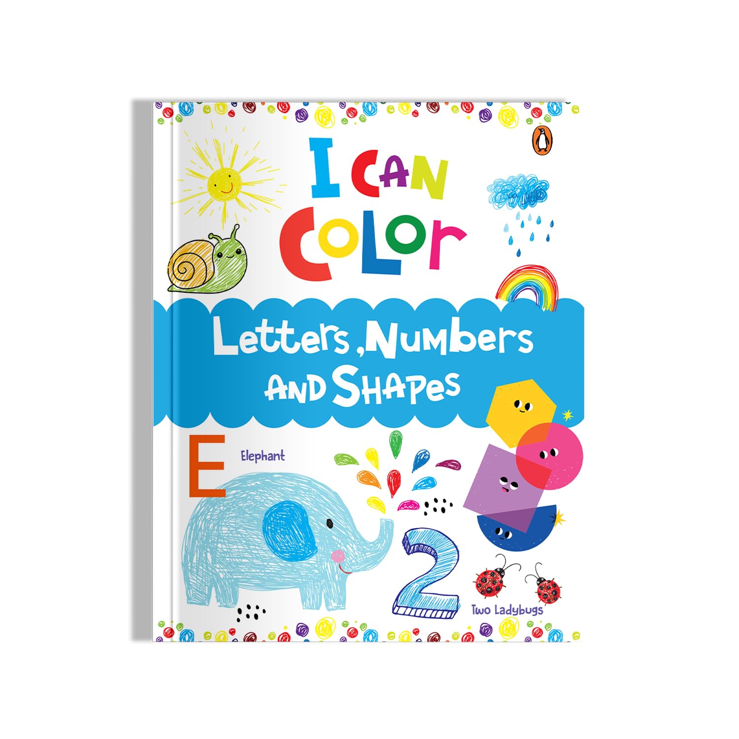 Front cover of the book 'I Can Color: Letters, Numbers and Shapes' by Penguin.