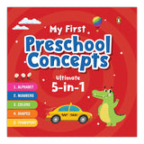 Front cover of the book 'My First Preschool Concepts Ultimate 5-in-1: Alphabet, Numbers, Colors, Shapes, and Transport | Ages 3+ [Penguin Early L' by Pengiun.