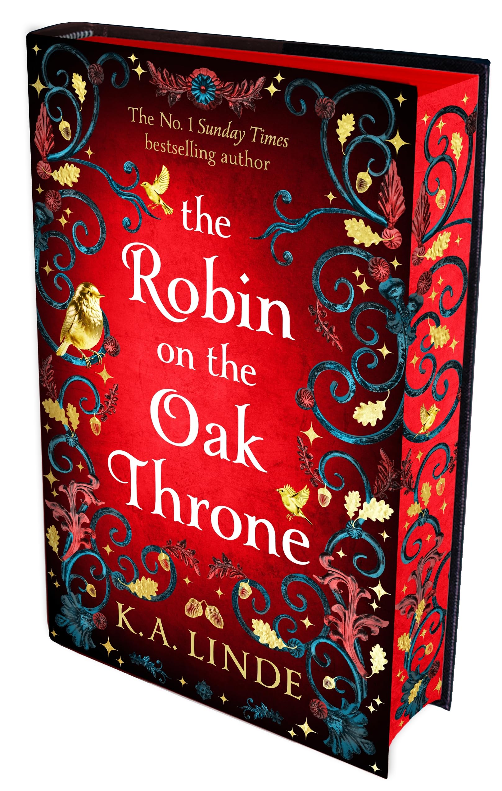 Front cover of the book 'The Robin on the Oak Throne' by K.A. Linde.