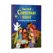 Front cover of the book 'The First Christmas Night: A Nativity Coloring Book | Nativity Scenes, Baby Jesus, Angels, Shepherds & Wise Men | Fun Ho' by Na.