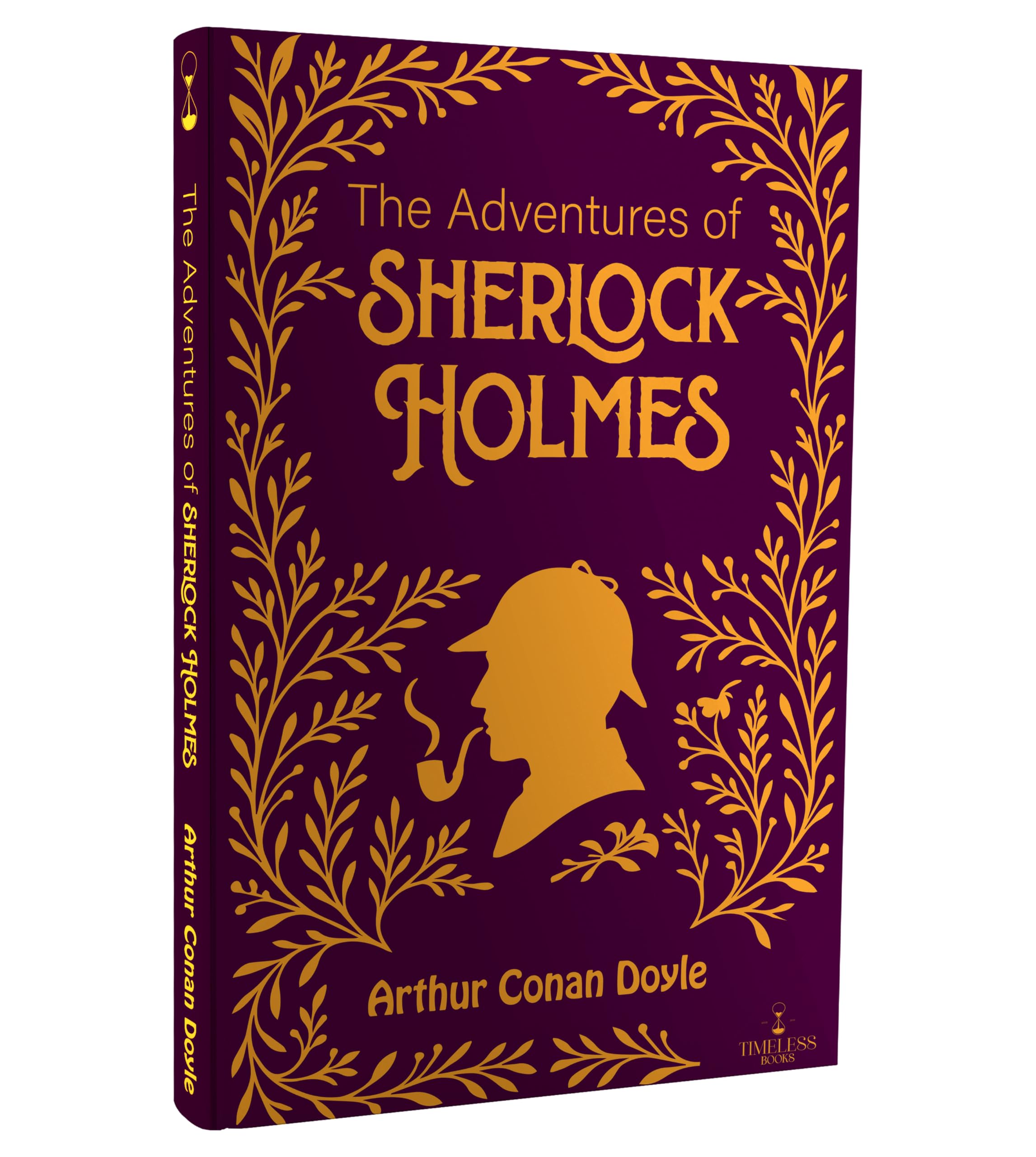 Front cover of the book 'The Adventures of Sherlock Holmes' by Sir Arthur Conan Doyle.