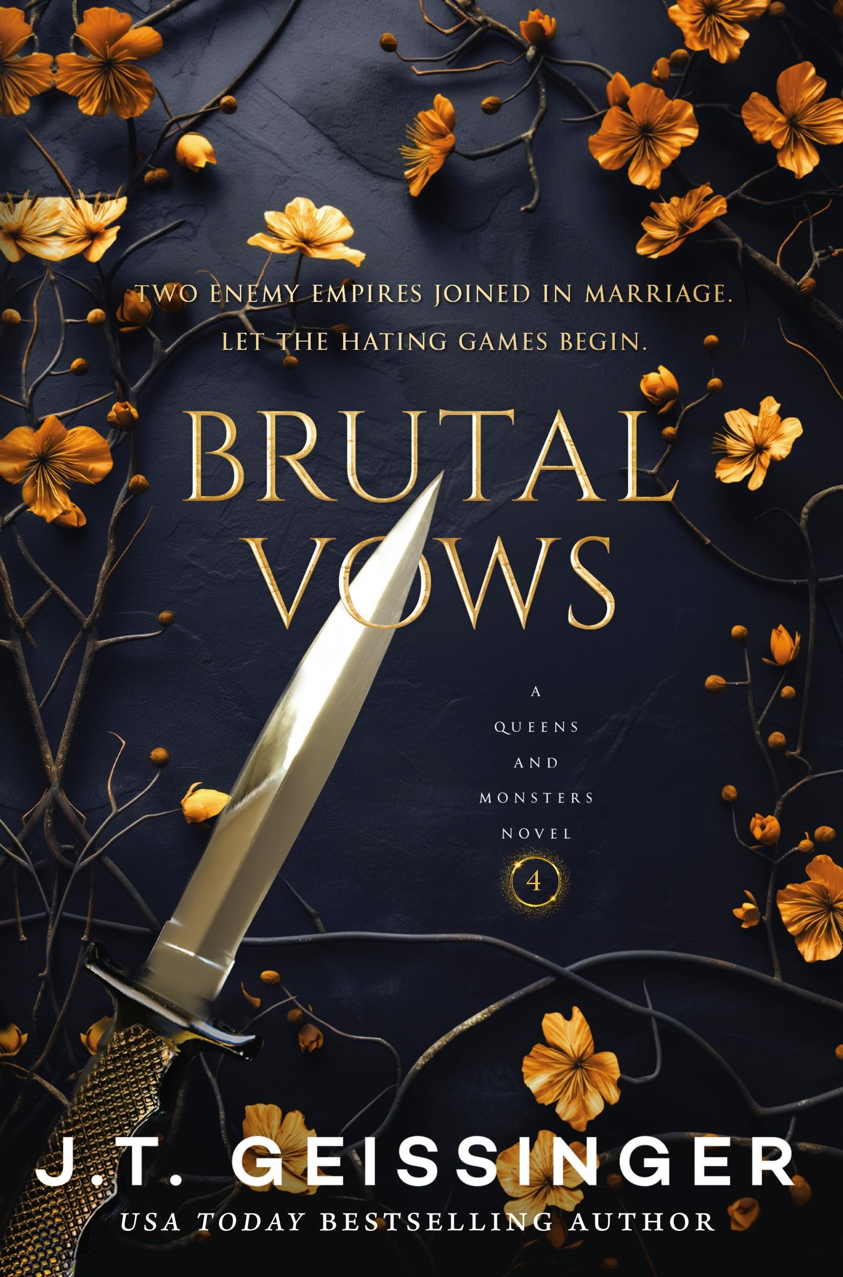 Front cover of the book 'Brutal Vows (Queens and Monsters)' by J. T. Geissinger.