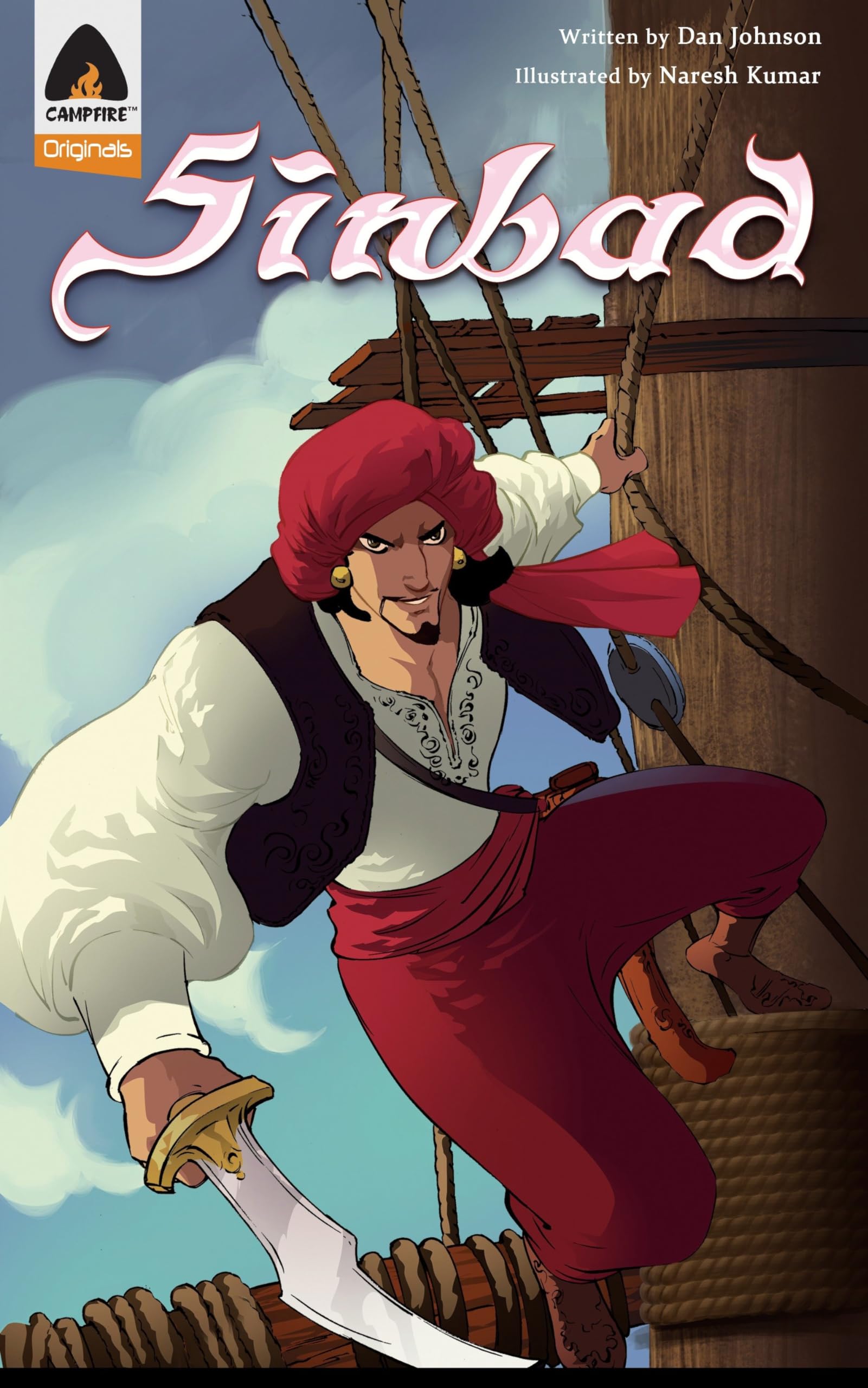 Front cover of the book 'Sinbad: The Legacy: A Graphic Novel (Campfire Graphic Novels)' by Dan Johnson.